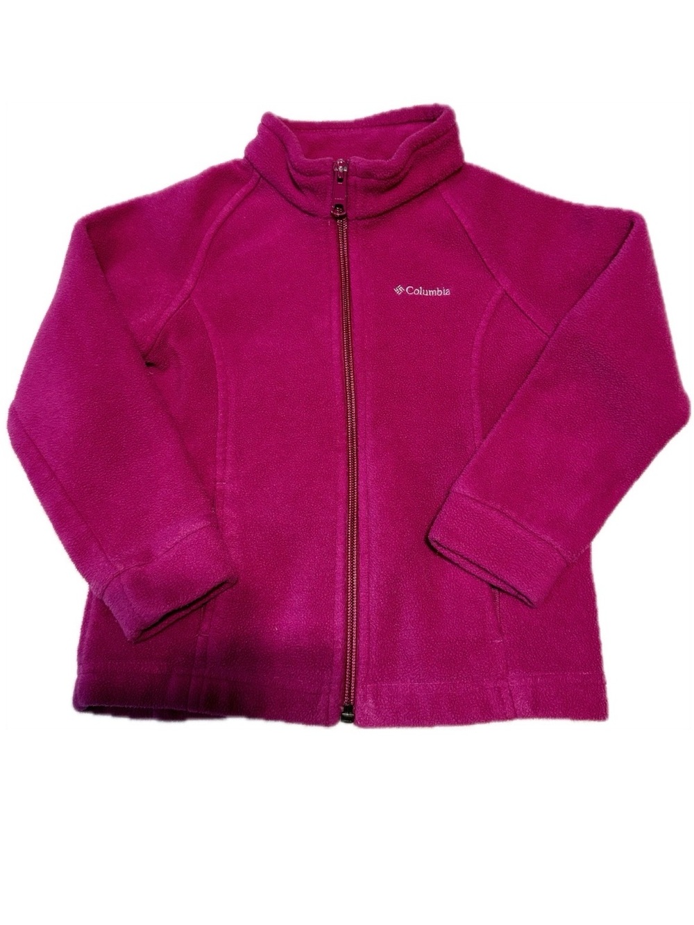 Columbia Kids Fuchsia Magenta Full-Zip Fleece Jacket